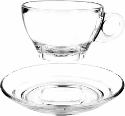 Стъклени чаши за кафе - 6 бр. - Грабнете топ ниски цени Grabnete.com